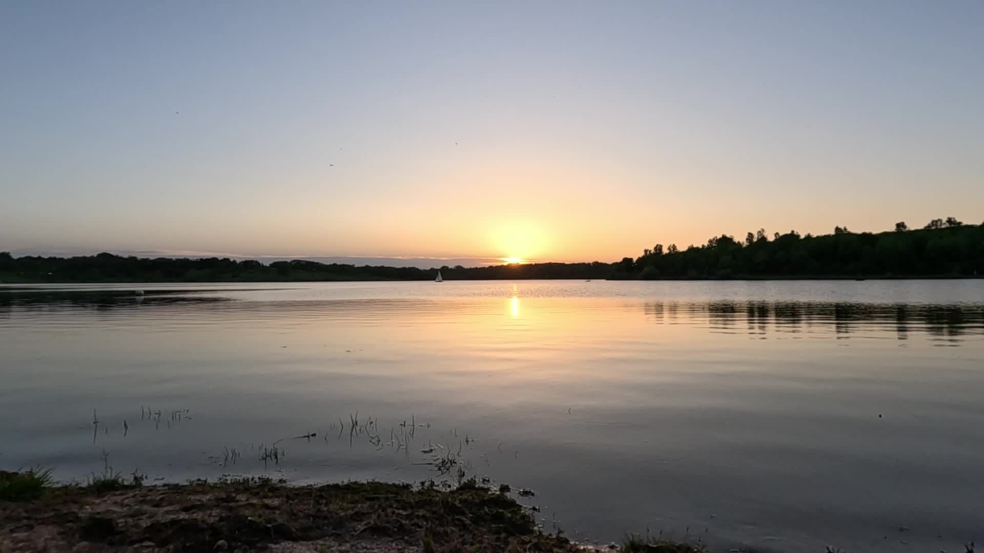 Watch the sunset from Cunningham Lake